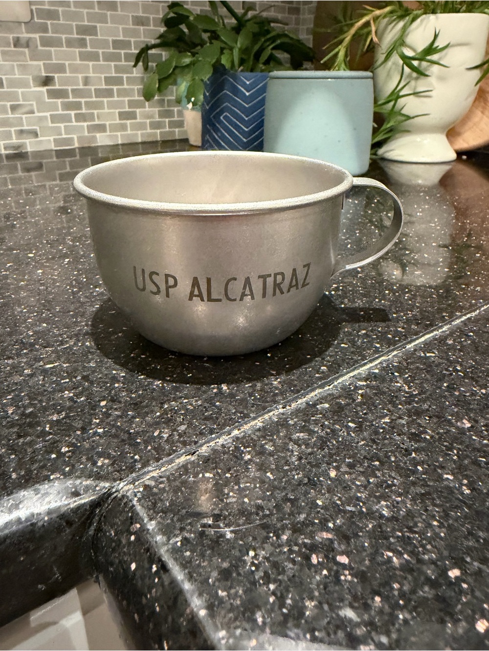 Vintage Souvenir Alcatraz Tin Cup